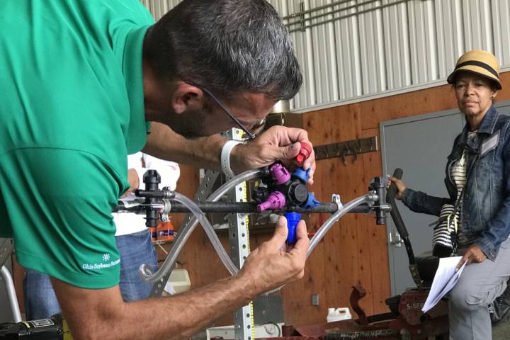 Teachers exploring technology in agriculture